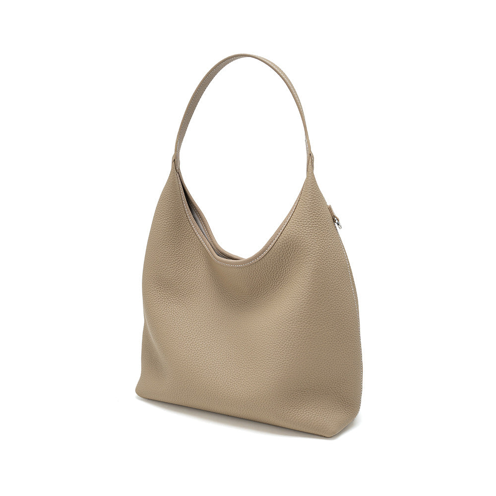 Women's Large Capacity Underarm Genuine Leather High-grade Handbags