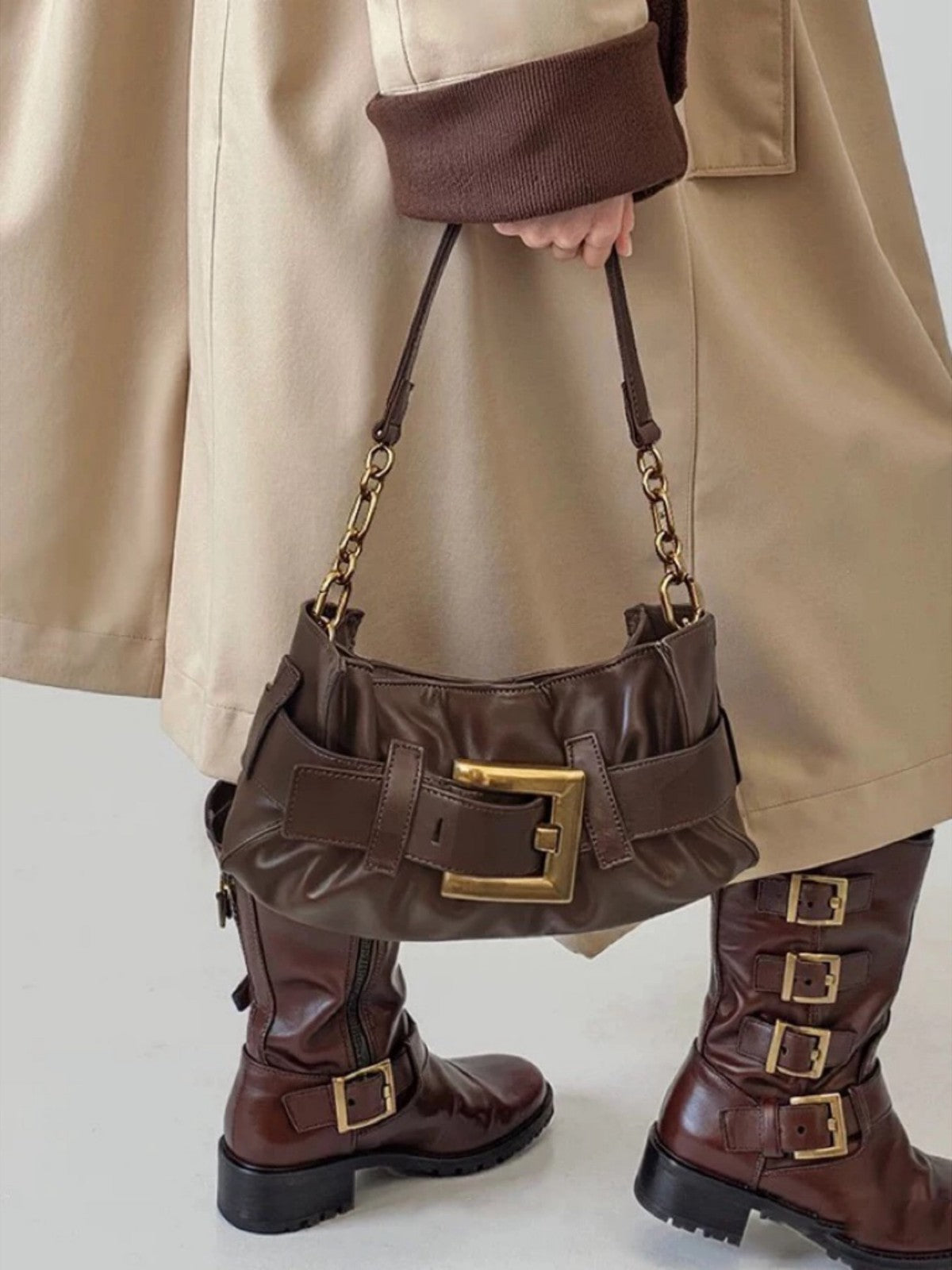 Women's Commuter Summer French Style Underarm High-grade Small Square Bag