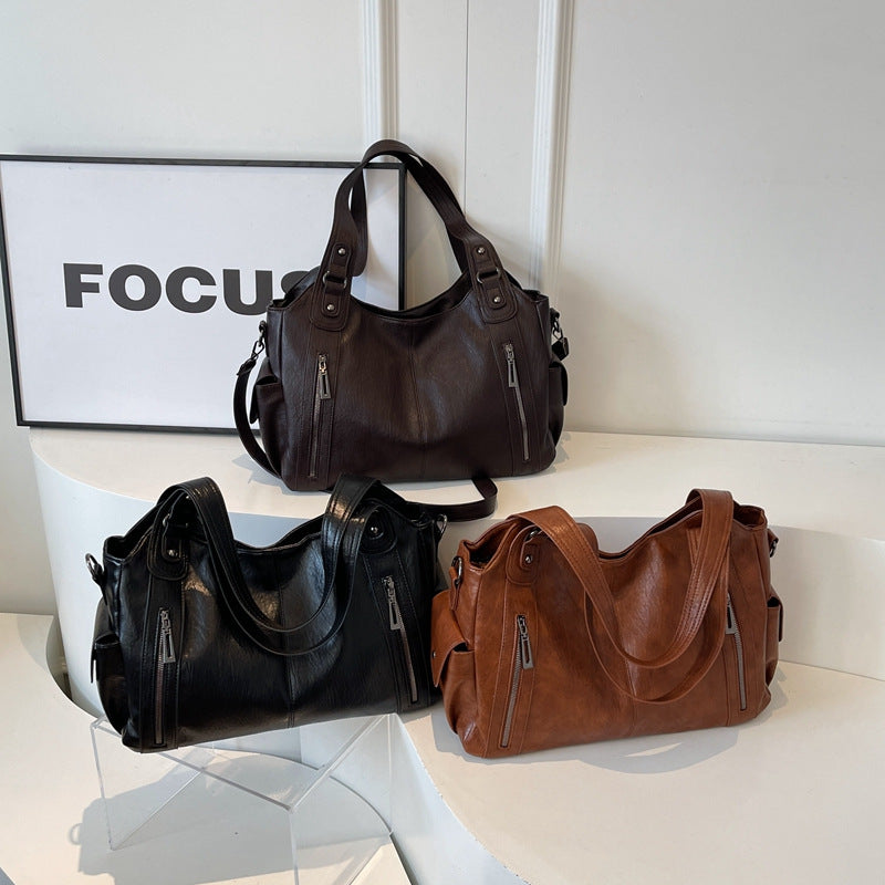 Women's Capacity Retro Easy Matching Sense High Women's Shoulder Bag