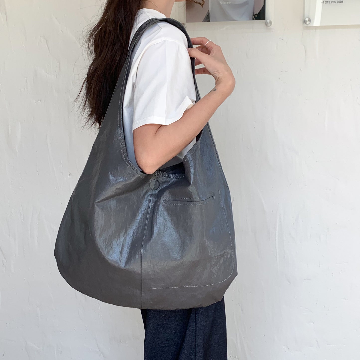 Women's Style Minimalist Idle Soft Oil Wax Leather Women's Shoulder Bag