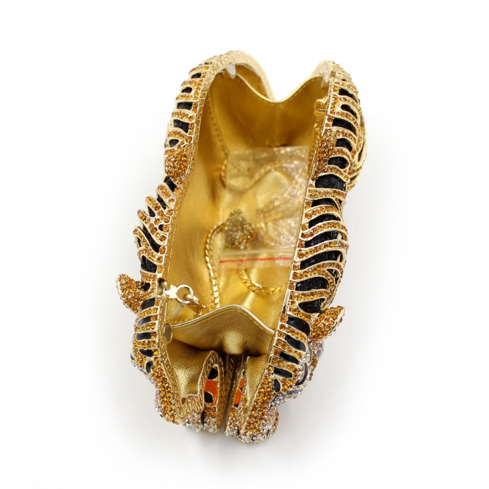 Women's Tiger Diamond Party Hand-held Home Decoration Evening Bags
