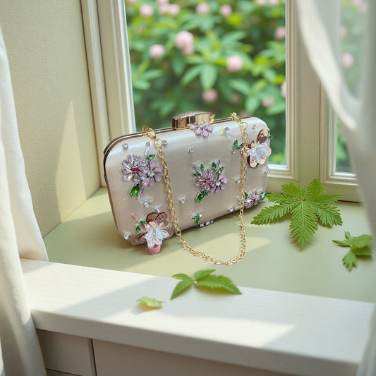 Colored Diamond Flower Wedding Party Sweet Fresh Dinner Bag