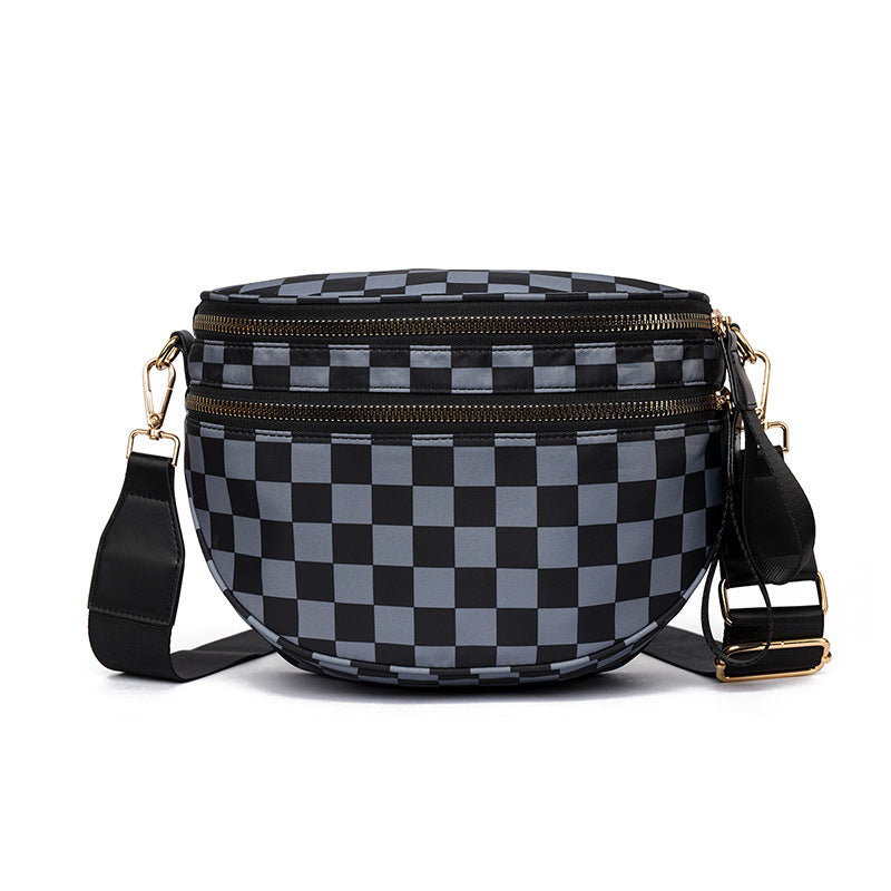 Women's Fashion Large Capacity Shell Waterproof Plaid Shoulder Bags