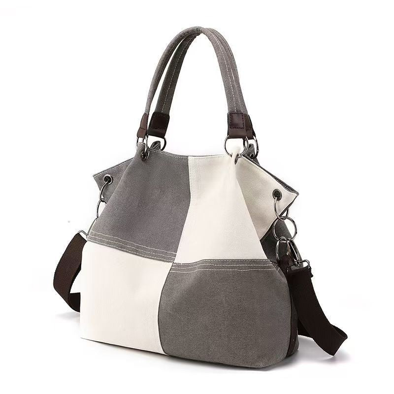 Women's Stitching Contrast Color Large Capacity Fashion Women's Messenger Bag