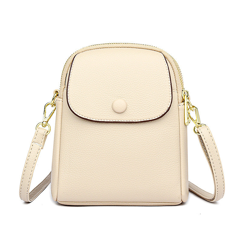 Women's Mobile Trendy Fashion Simple Genuine Leather Shoulder Bags