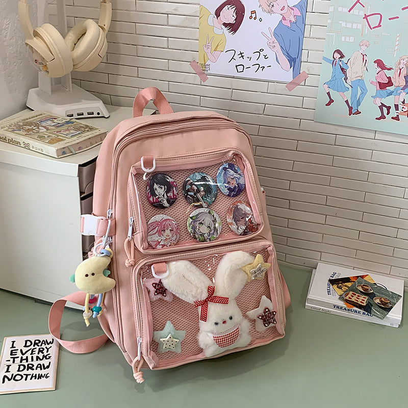Transparent Lightweight Simple Korean Large Capacity Backpacks