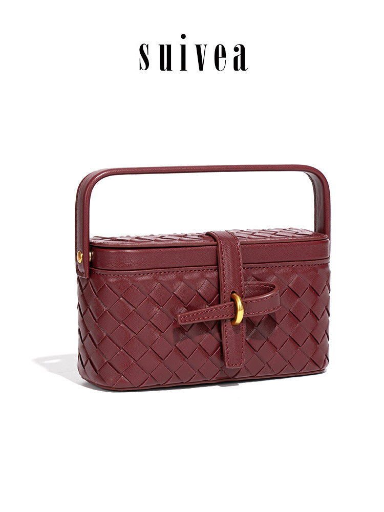 Glamorous Comfortable Woven Retro Box High-grade Women's Handbag