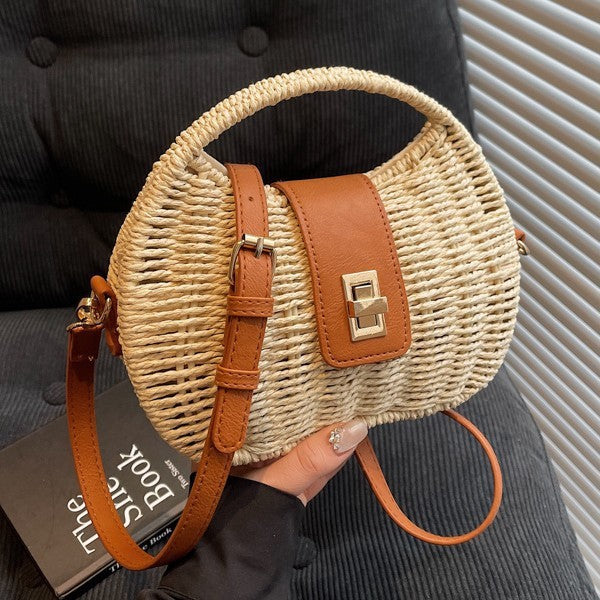 Women's Straw Fashion Knitted Popular Seaside Vacation Bags
