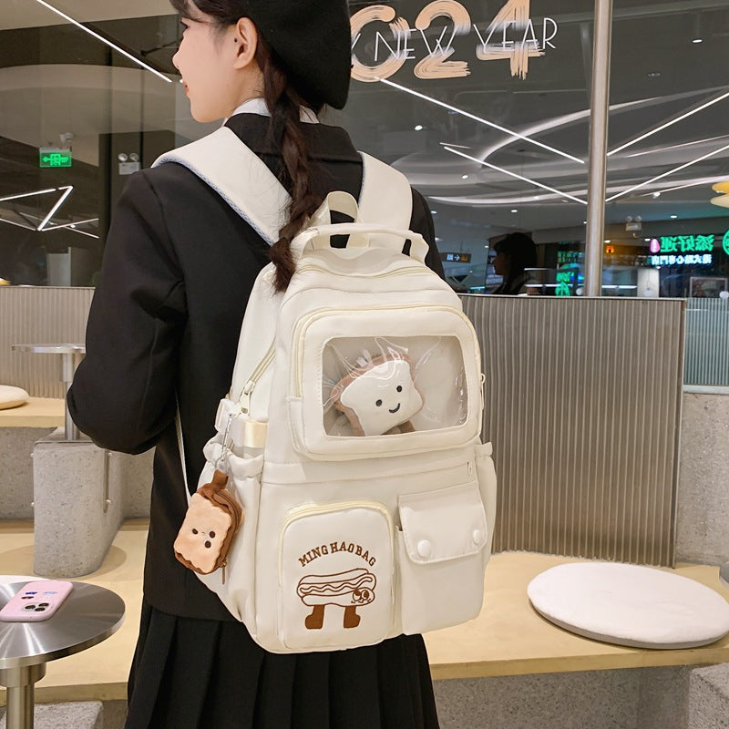 Milk Compress Female Good-looking Style Cute College Student Schoolbag