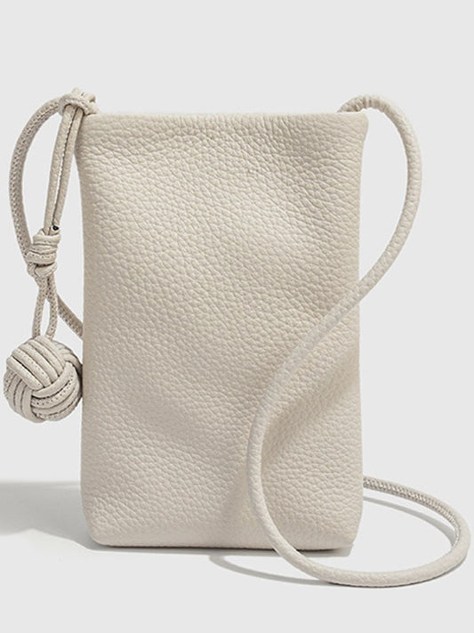 Women's First Layer Cowhide Mini Lychee Pattern Women's Leather Bag