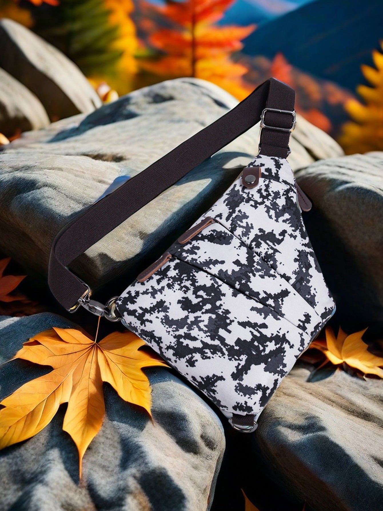 Waterproof Fabric Adjustable Strap Mini Portable Men's Chest Bag