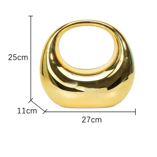 Cool Crescent Gold Sier Makeup Acrylic Dinner Bag