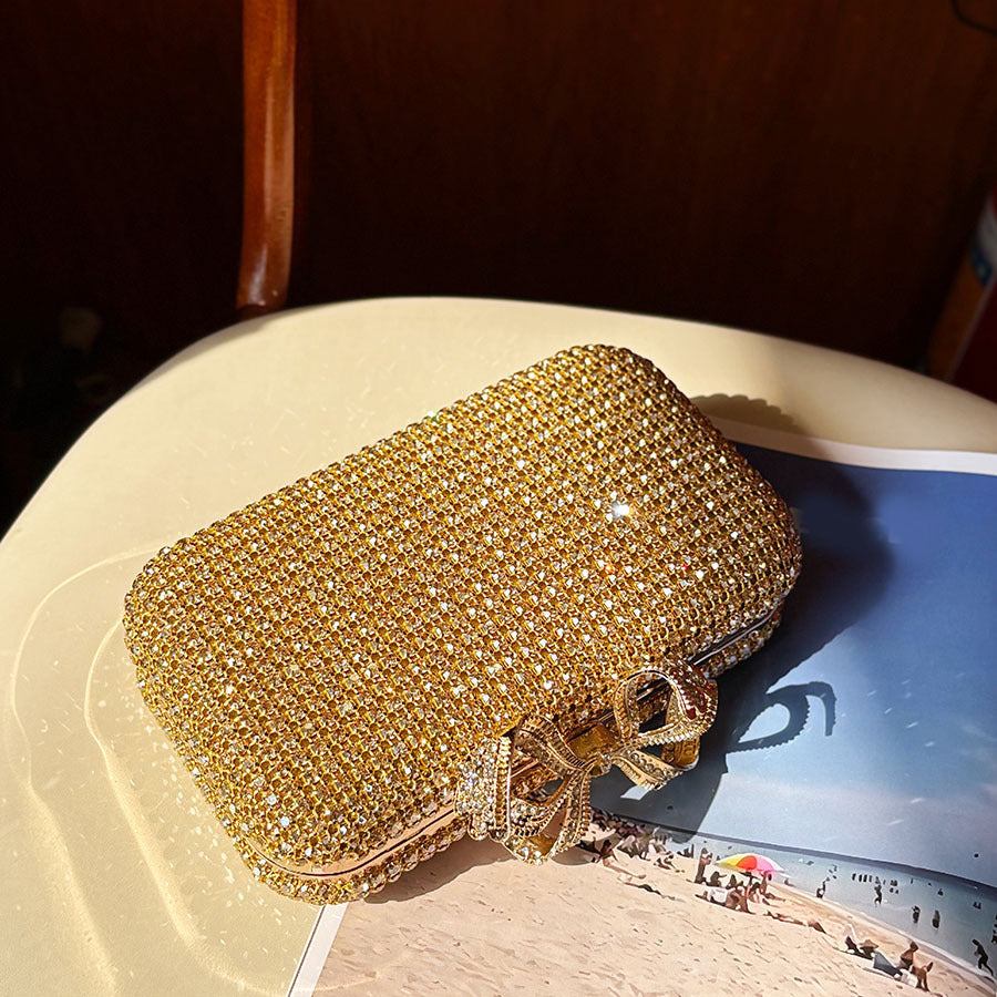 Shiny Banquet Dinner Clutch Chain Metal Bags