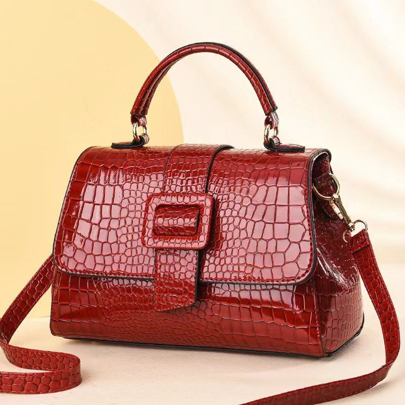 Women's Stone Pattern Fashion Trendy High-grade Large Capacity Women's Handbag