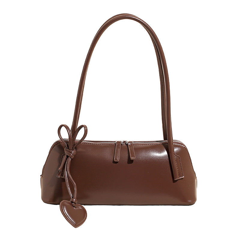 Design Soft Leather Underarm Portable Boston Women's Shoulder Bag