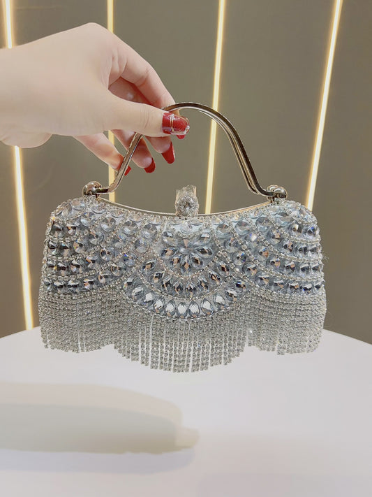 Diamond Clutch Tassel Birthday Wedding Banquet Dinner Bag