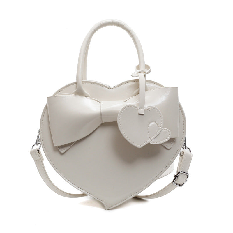 Women's Valentine's Day Gift Bow Heart-shaped Love Small Square Bag