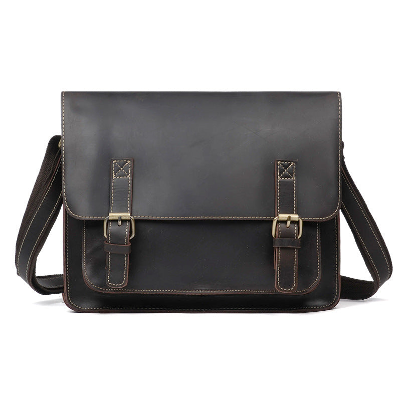 Crazy Horse Leather Simple Genuine Personality Bags