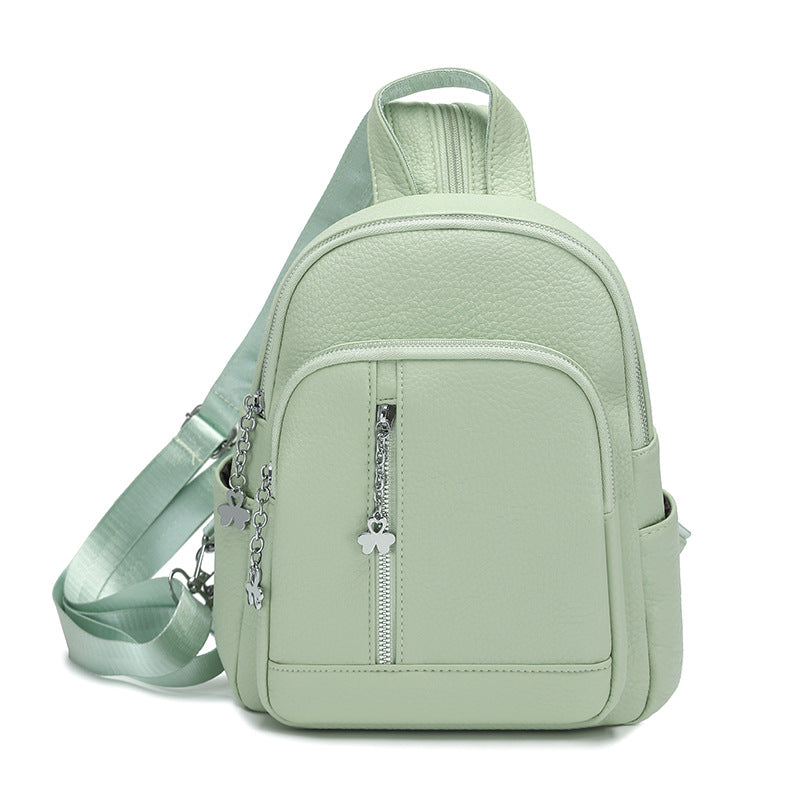 Elegant Graceful Soft Leather Fashion Commuter Women's Chest Bag, Fanny Pack