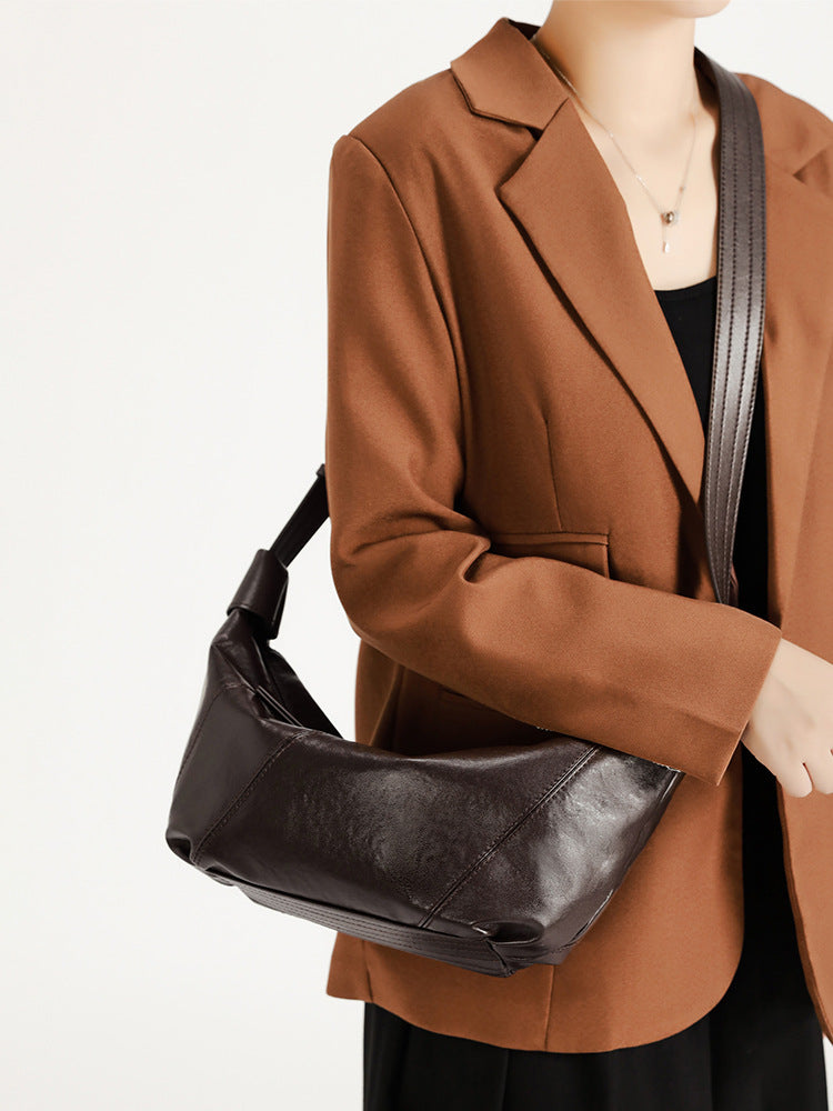 Women's Cowhide Retro High Sense Croissant Fashion Bags