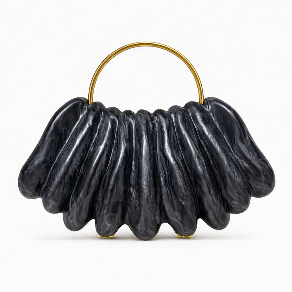 Durable Women's Modeling Wave Acrylic Clutch Dinner Bag