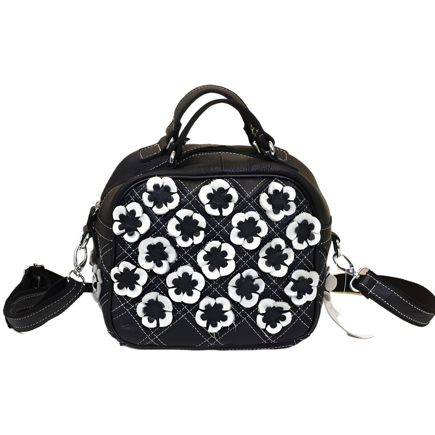 Women's Personalized Minority Colorful Flower First Layer Shoulder Bags