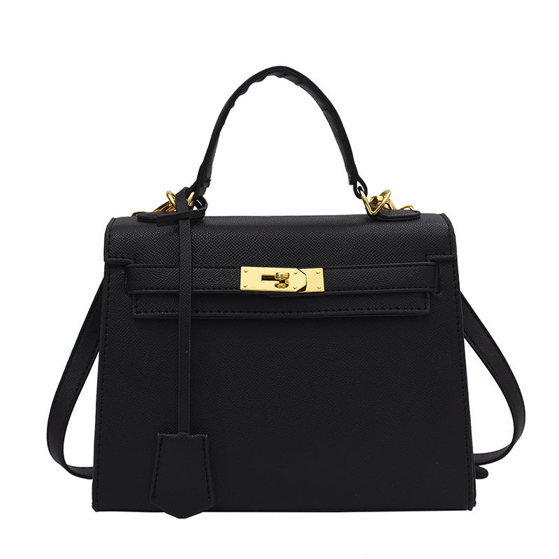 Women's Large Capacity Lychee Pattern Kelly Fashion Handbags
