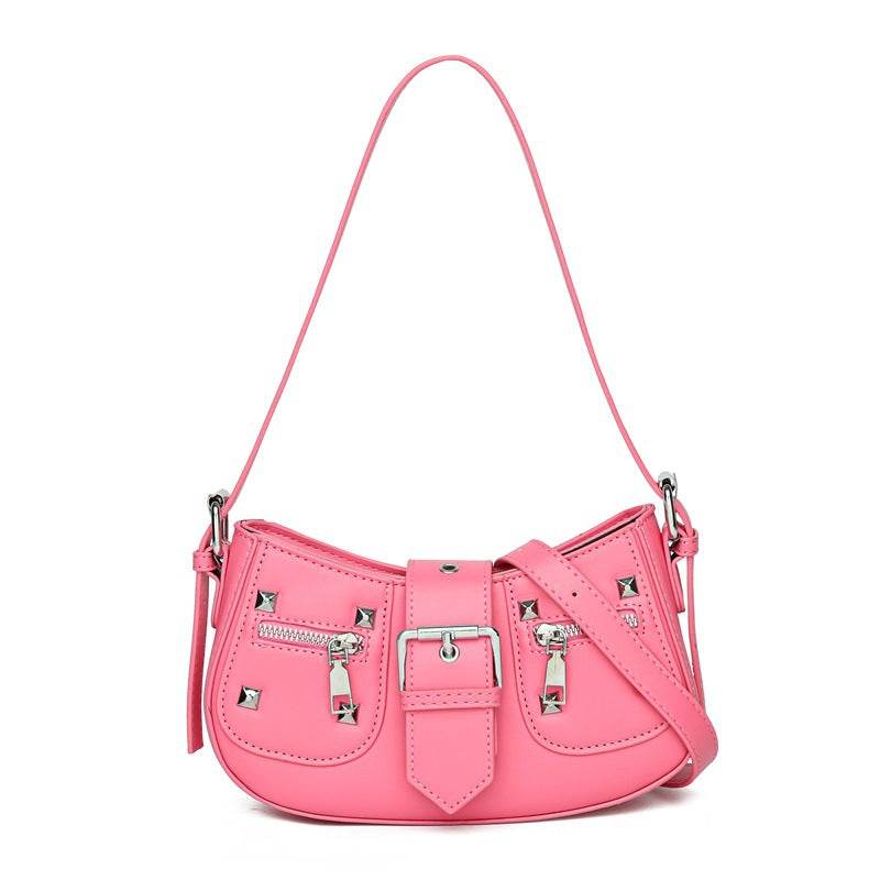 Slouchy Women's Fashion Motorcycle Retro Trendy Women's Shoulder Bag