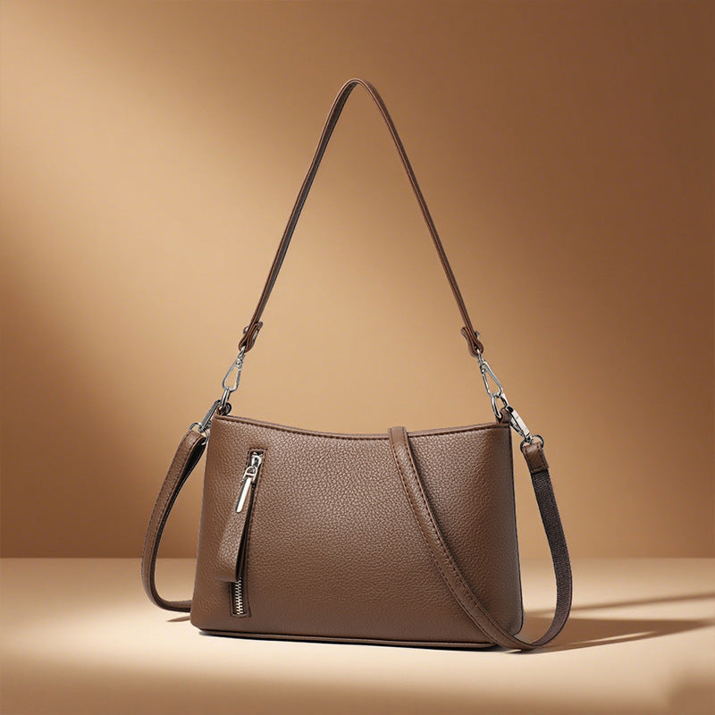 Women's Large Capacity Mom Soft Leather Portable Women's Messenger Bag