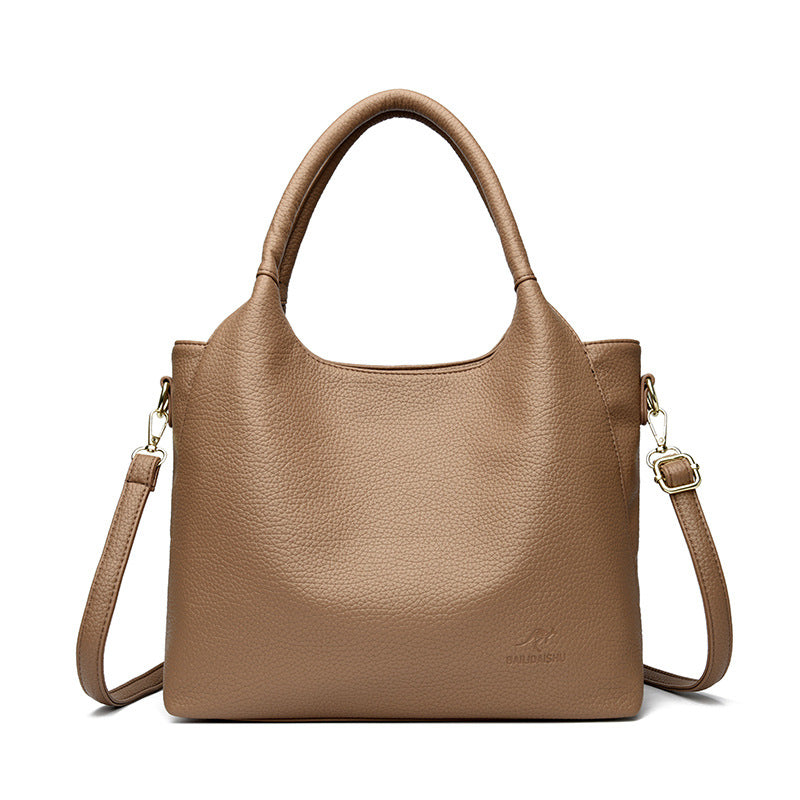 Women's Leather Pattern Fashion Simple Commuter Vegetable Basket Women's Handbag
