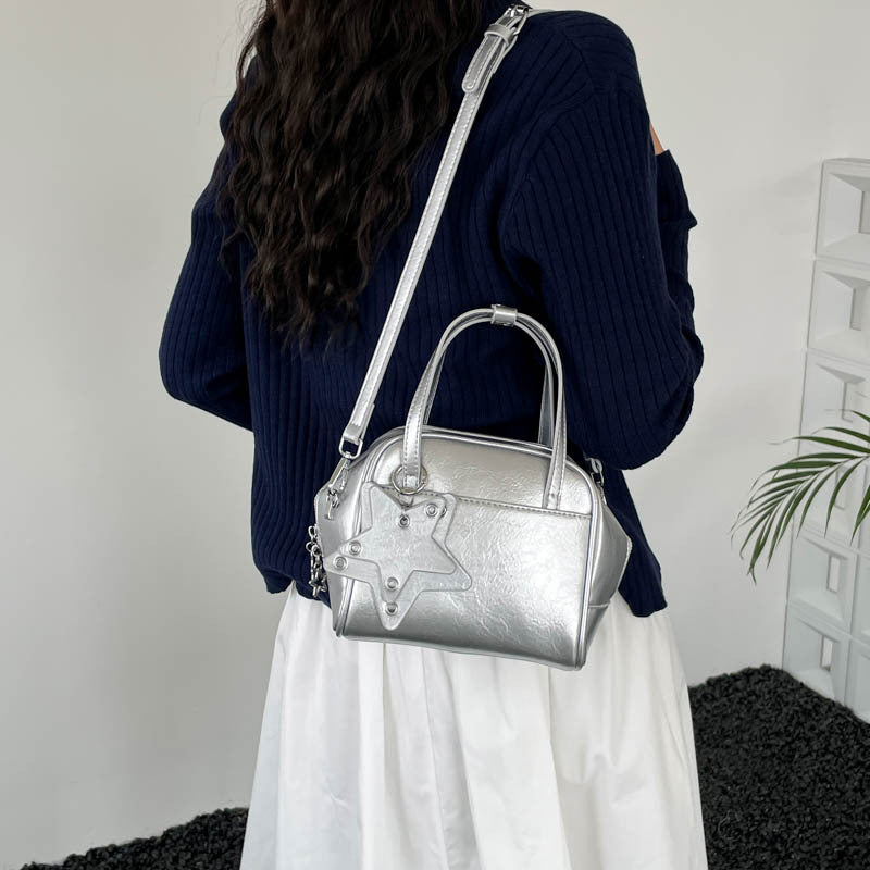Women's Retro Oil Wax Skin Minority Summer Small Square Bag