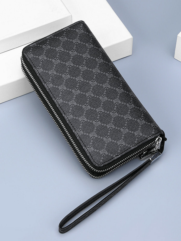 Men's Fashion Double Zip Large Capacity Business Men's Clutch