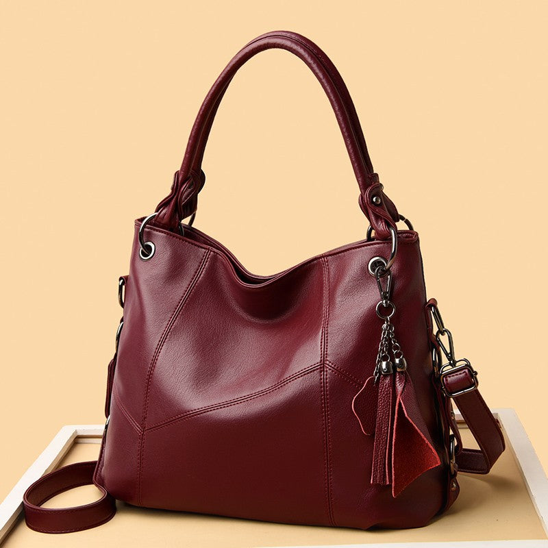 Big Fashion Mom Large Capacity Soft Leather Women's Messenger Bag