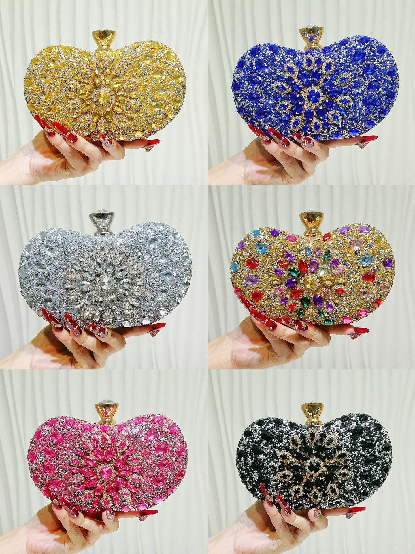 Women's Wedding Clutch Flower Portable With Cheongsam Dinner Bag