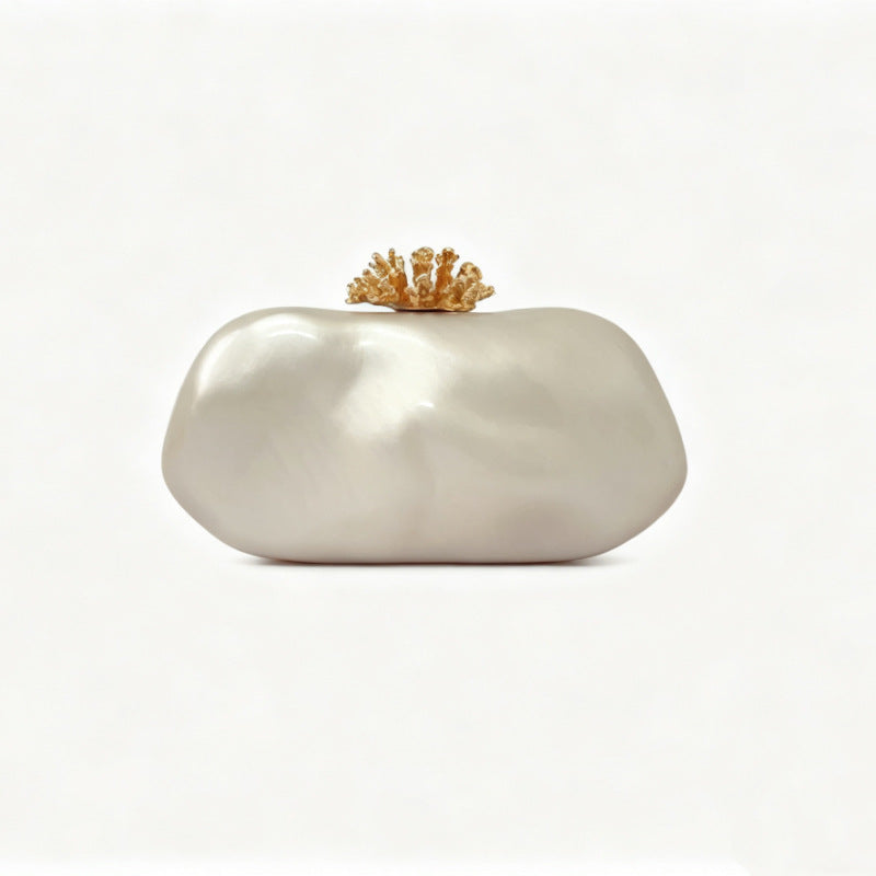 Alloy Flower Head Pressing Die Solid Color Acrylic Shaped Clutch Dinner Bag