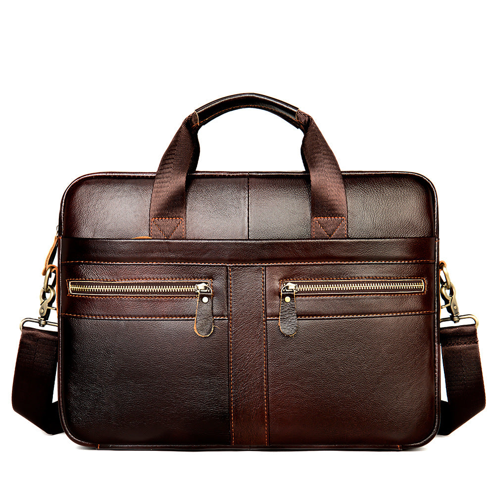 Men's Business First Layer Cowhide Large Capacity Men's Briefcase