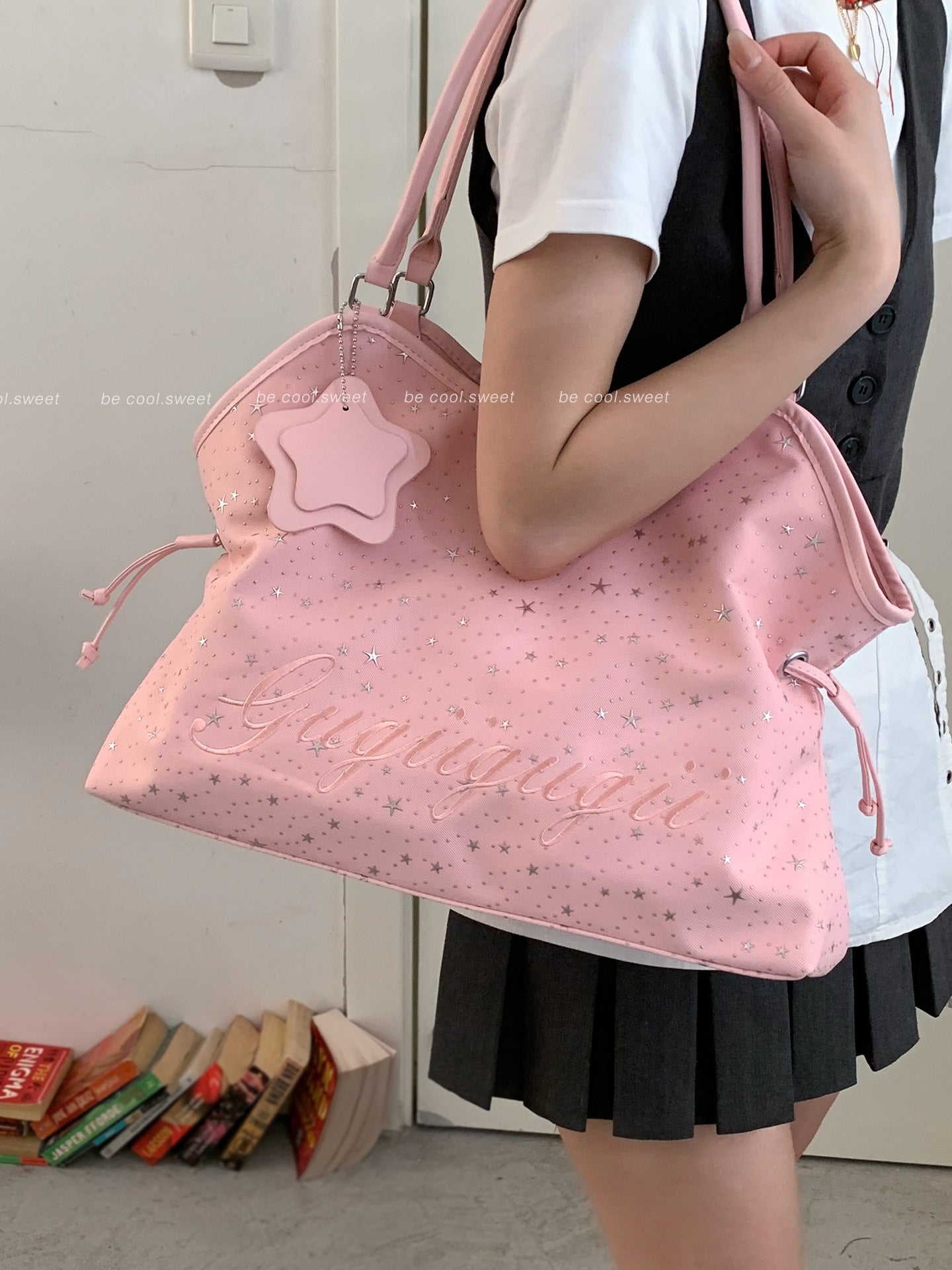 Women's Style Fashion Large Capacity Underarm Simple Letter Tote Bag