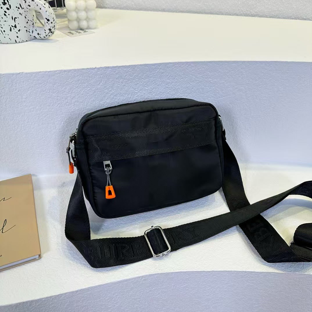 Women's & Men's Embroidered Letters Versatile Wide Strap Good-looking Bags