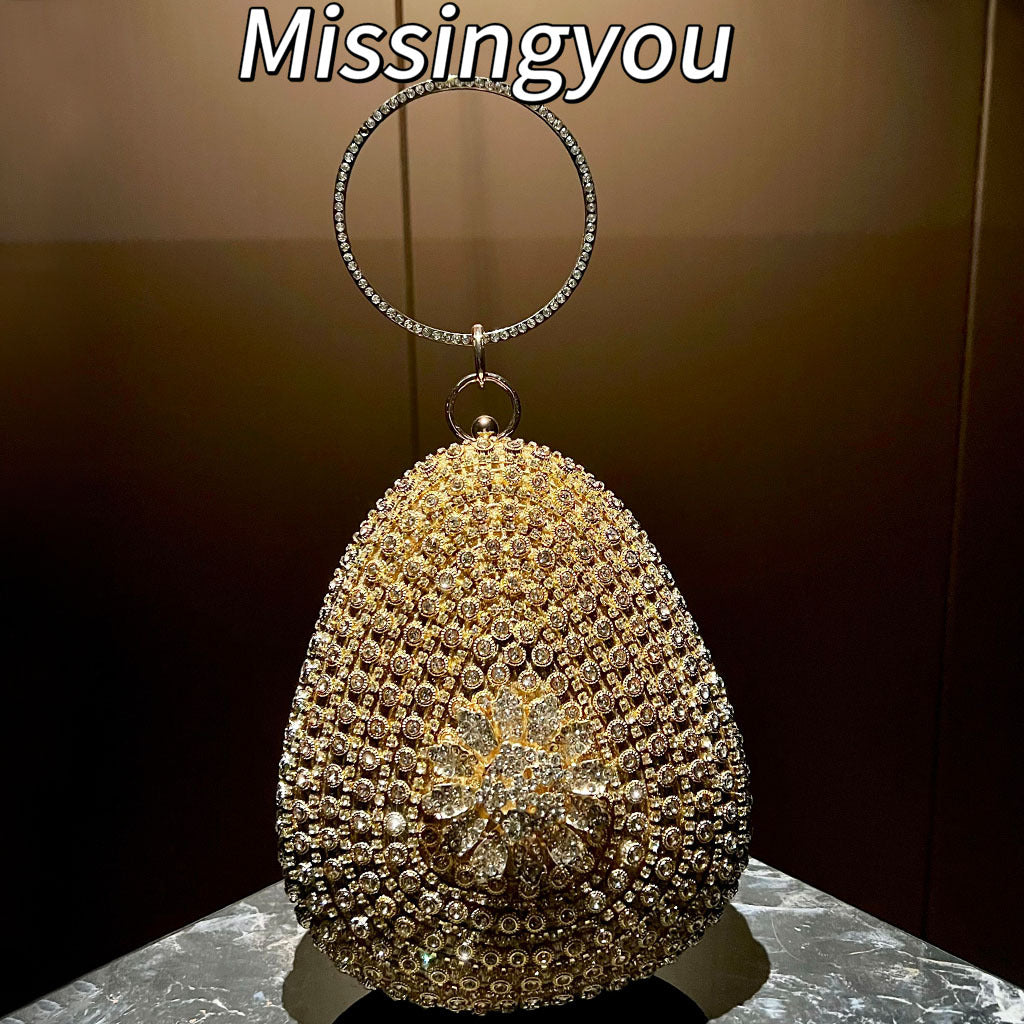 Women's Rhinestone Fashionable Elegant Clutch Light Luxury Dinner Bag