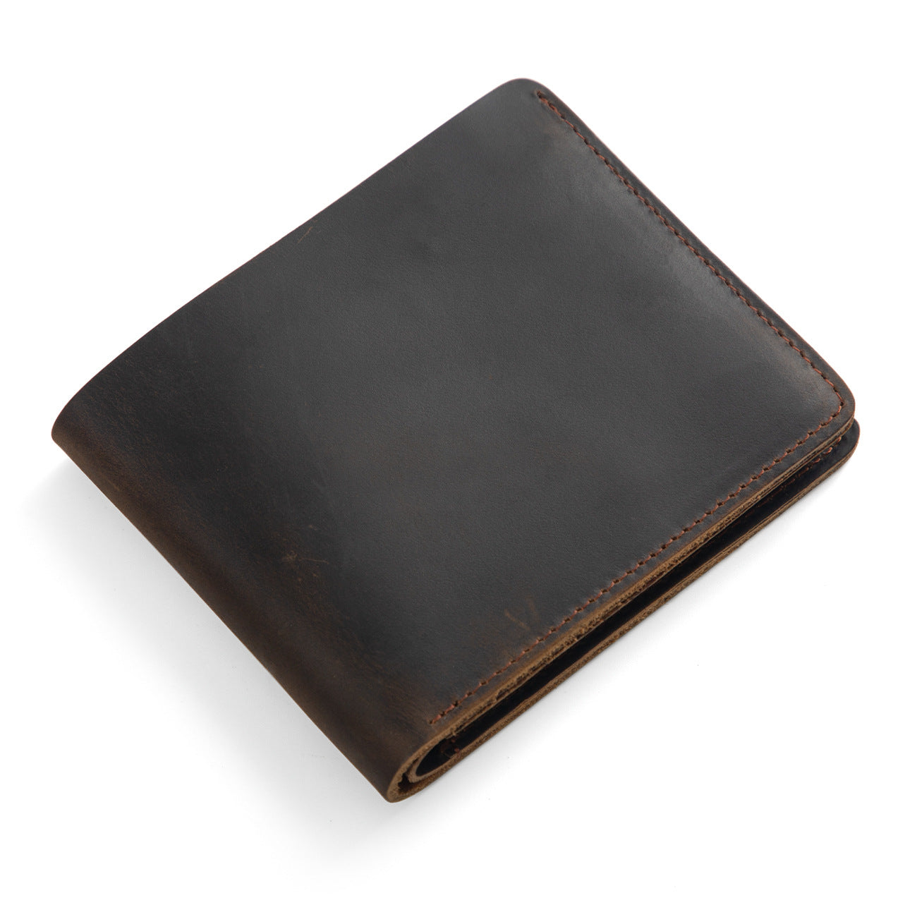 Men's Business Vintage Genuine Leather 2 Fold Bags