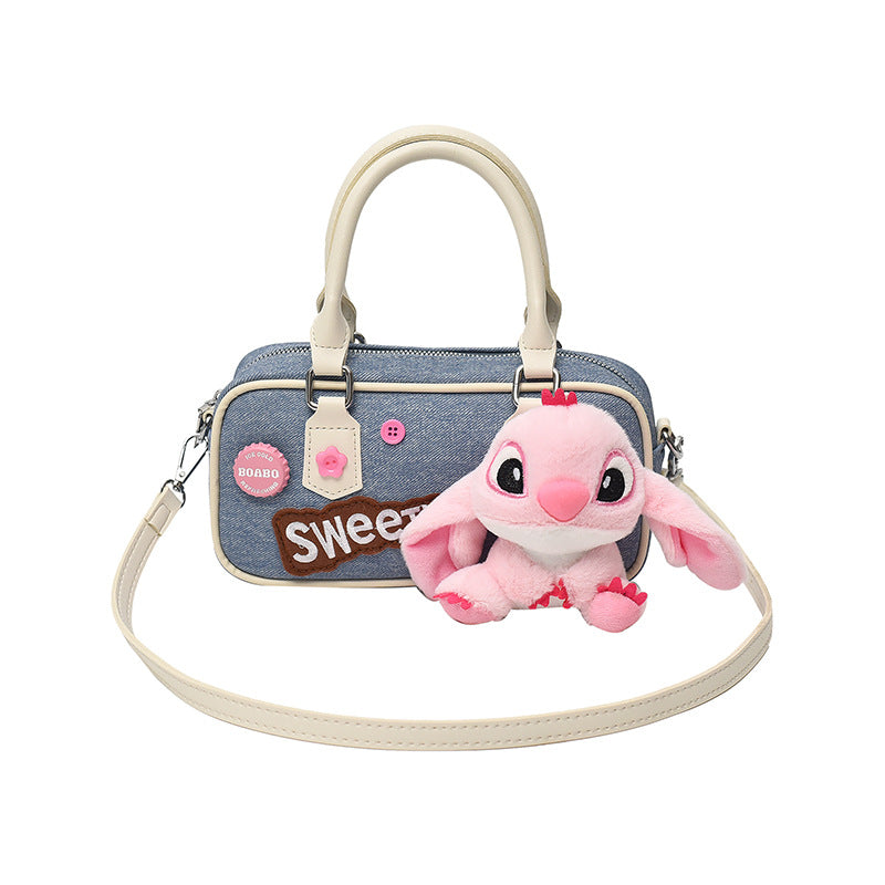 Cartoon Doll Boston Large Capacity Fashion Commuter Niche Cute Handbags