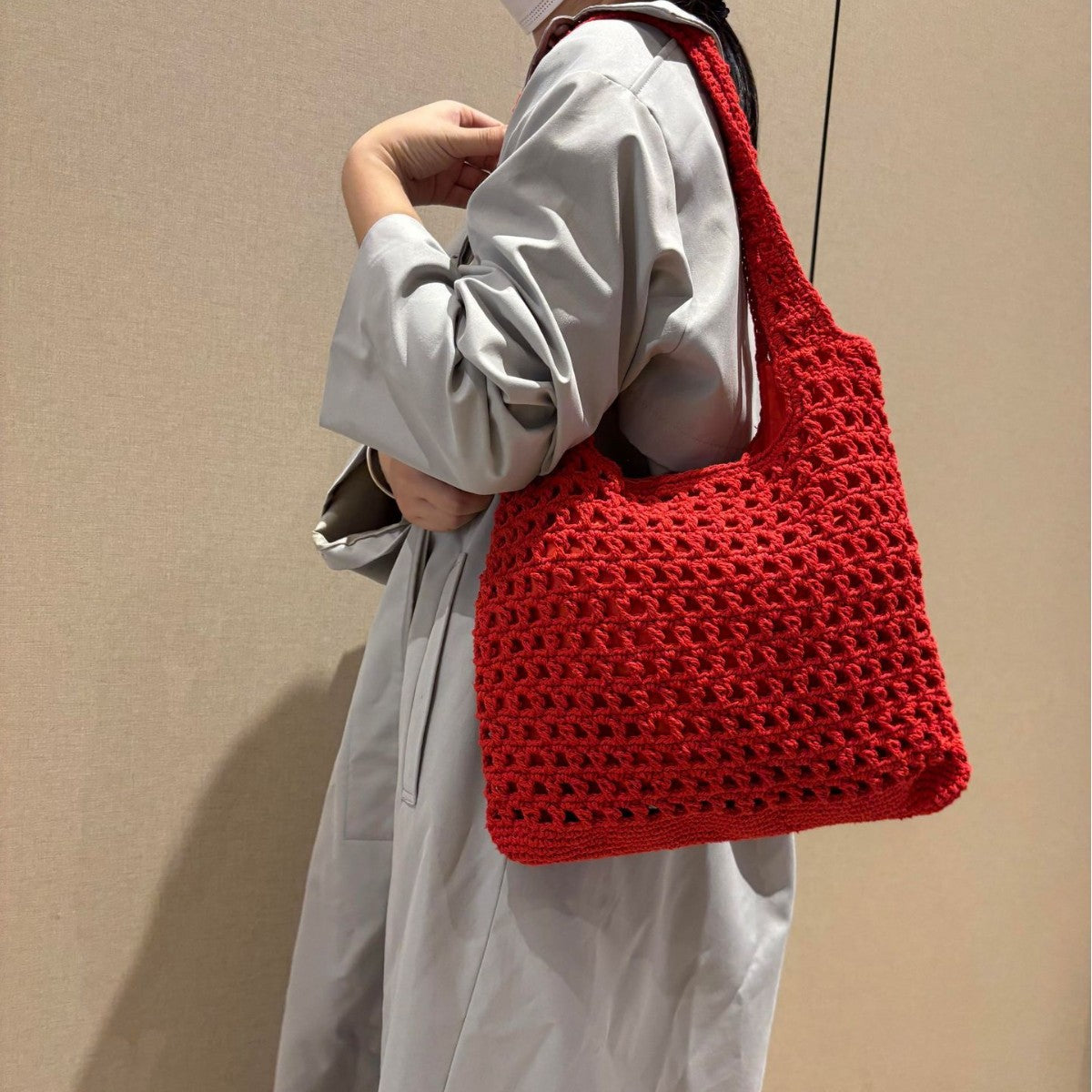 Artsy Simple Cotton Dopamine Net High-grade Bags