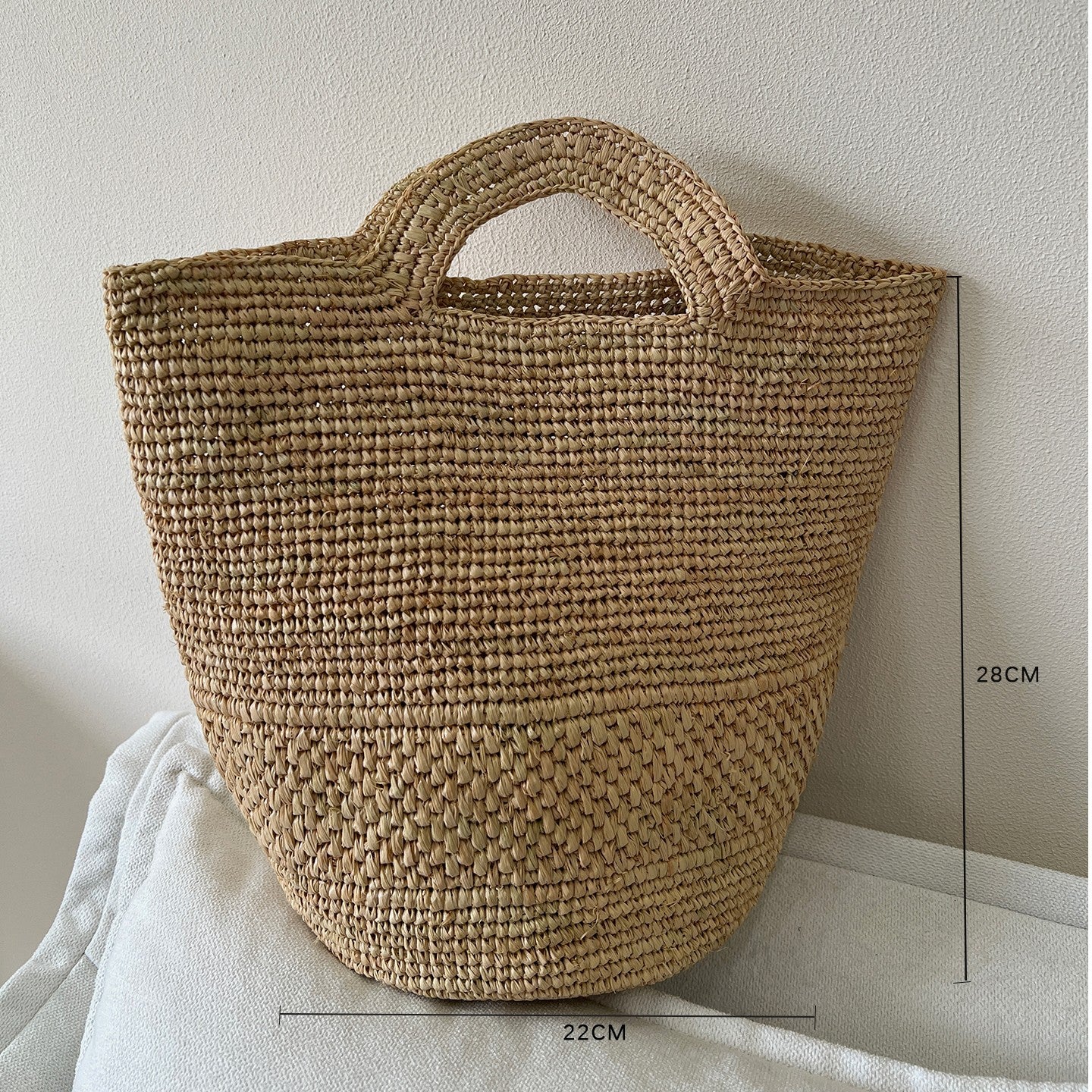Women's Natural Raffia Hand-woven Summer Commute Vacation Style Beach Tote Bags