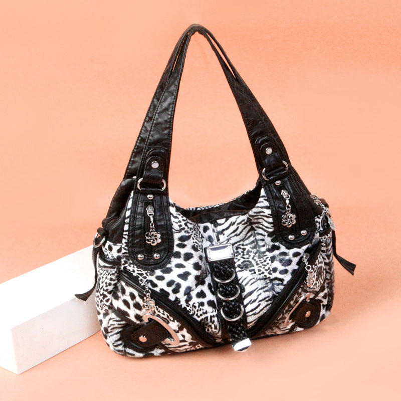 Glamorous Women's Fashion Underarm Leopard Print Bags