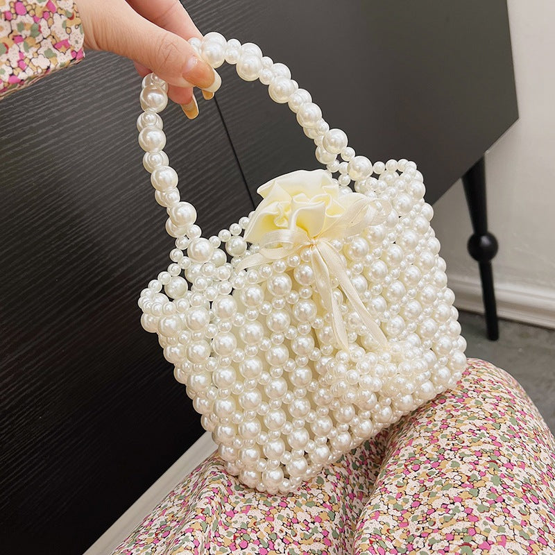Women's Hand-woven Acrylic Beaded Vegetable Basket Fashion Dinner Bag