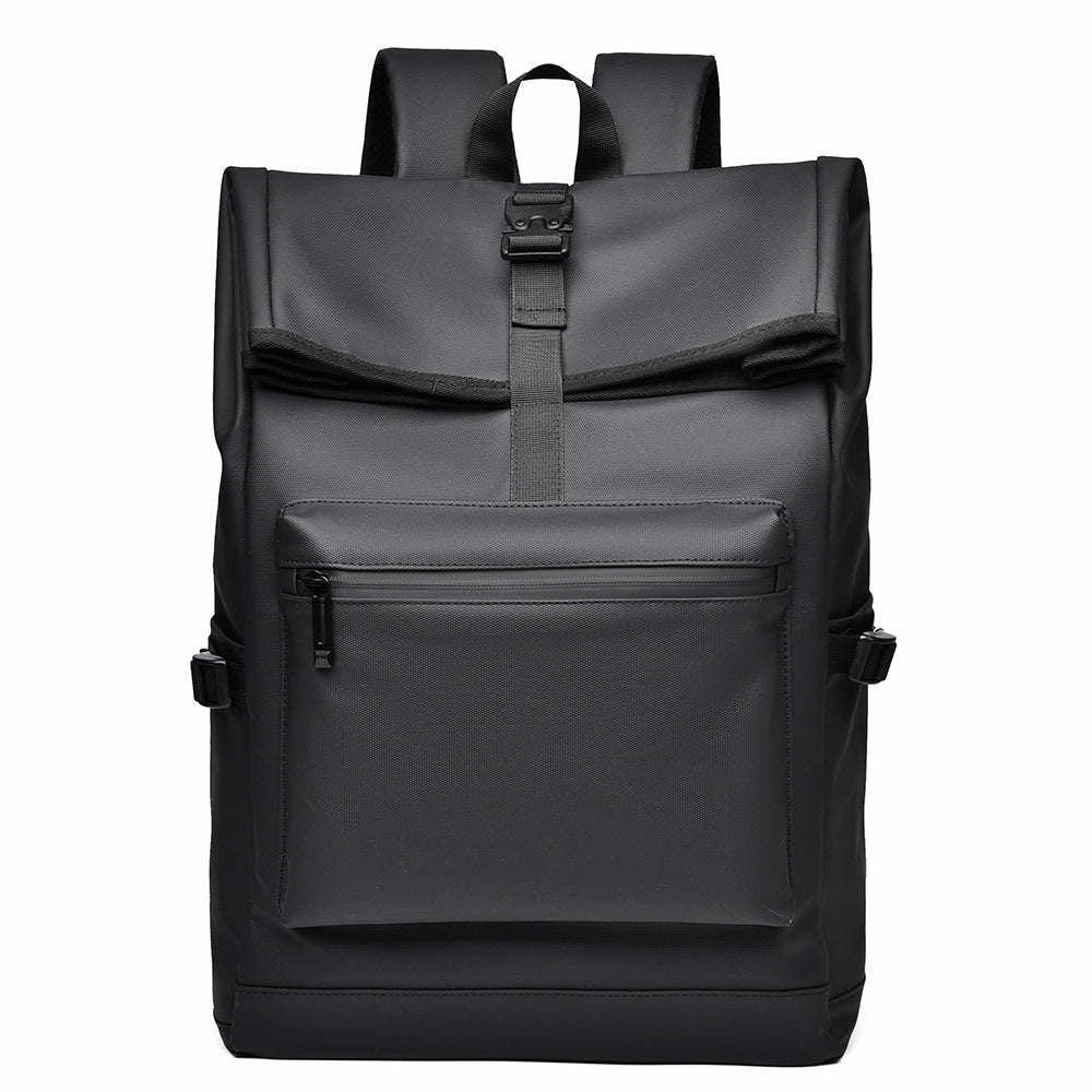 Men's Simple Trendy Cool Solid Color Computer Office Business Backpack