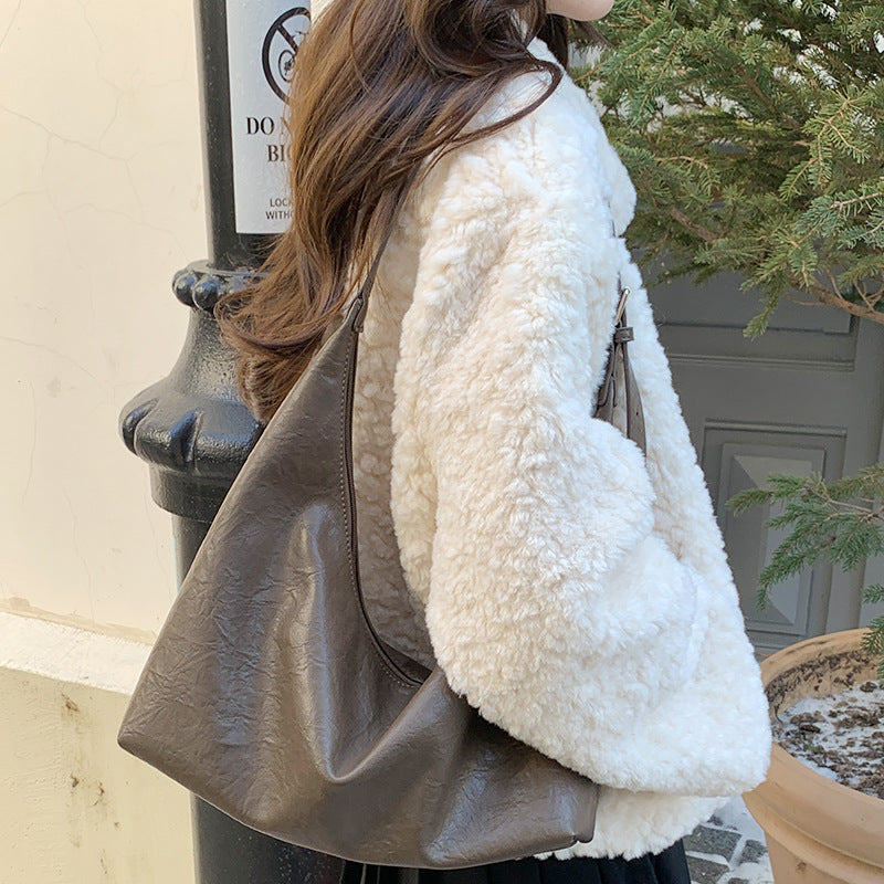Women's Large Capacity Commuter Dumpling Retro Fashion Simple Bags
