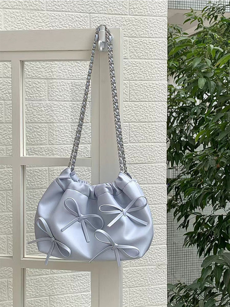 Korean Style High-grade Knot Chain Cute Soft Leather Women's Shoulder Bag