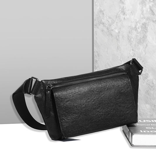 Men's Trendy Oblique Pattern Fashion First Layer Men's Chest Bag