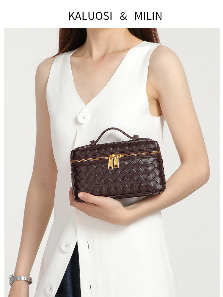 Unique Hand-woven Fashion Hand Lunch Box Women's Messenger Bag